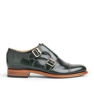 The Office Of Angela Scott Mr. Colin Double-Monk Oxfords Shoes size 38 Dark Gree